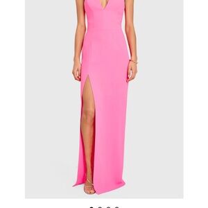 Amanda Uprichard Vibrant Pink Maxi Dress